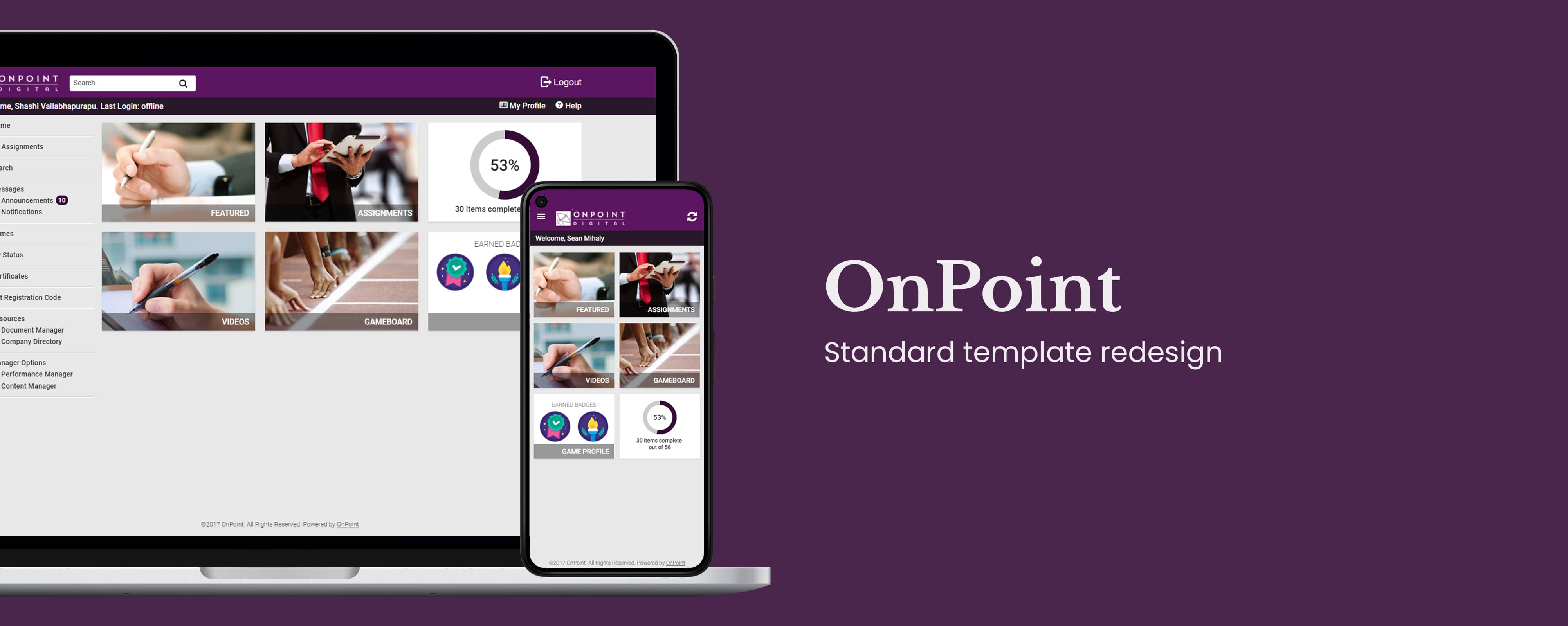 OnPoint: Standard template redesign