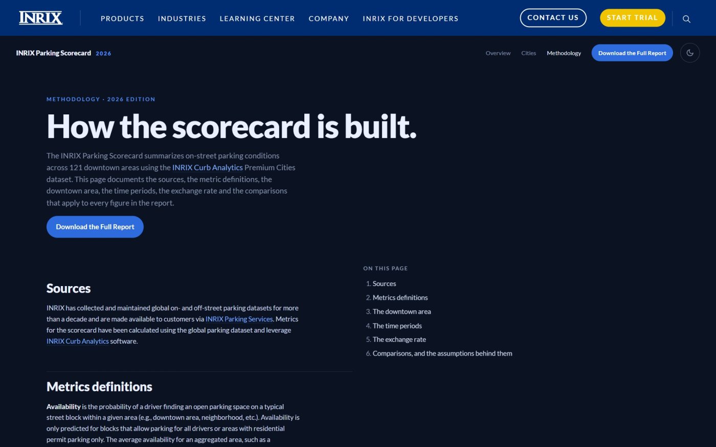 The methodology page, written as a working document
