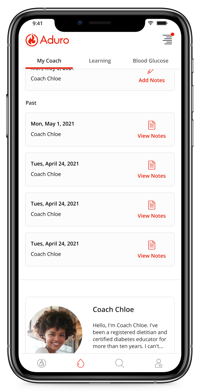 My Coach: the member and coach pairing, with ways to connect